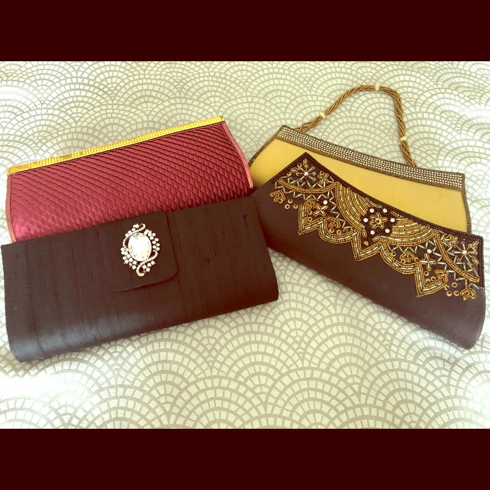 Bundle of four evening bags from India